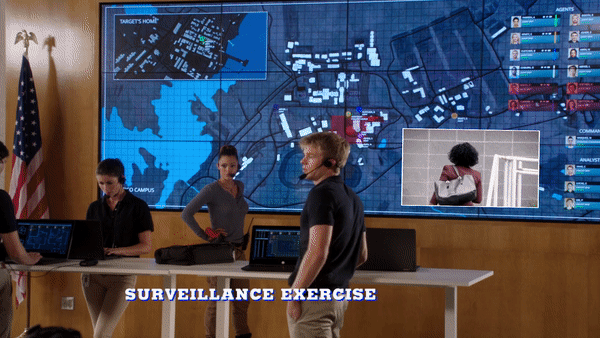 Quantico screen props in use during a scene.